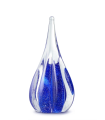 Glazen Memorie Urn Sparkle Blauw