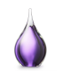 Glazen Memorie Urn Druppel Small Paars