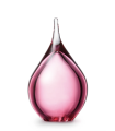 Glazen Memorie Urn Druppel Small Roze