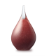 Glazen Memorie Urn Druppel Small Rood Opaque