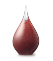 Glazen Memorie Urn Druppel Small Rood Opaque