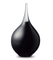 Glazen Memorie Urn Druppel Medium Opaque Zwart