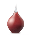 Glazen Memorie Urn Druppel Medium Opaque Rood