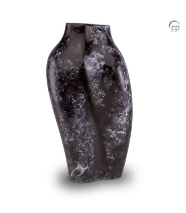 Grote Keramische Kunst Urn Heart to Heart Zwart