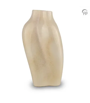 Grote Keramische Kunst Urn Heart to Heart Beige