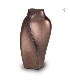 Grote Keramische Kunst Urn Heart to Heart Bronskleur