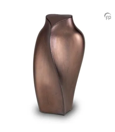 Grote Keramische Kunst Urn Heart to Heart Bronskleur