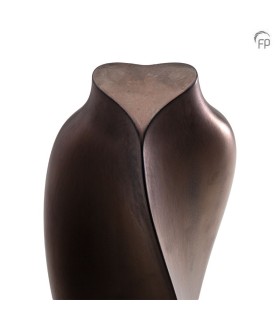 Grote Keramische Kunst Urn Heart to Heart Bronskleur