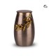 Grote Metalen Urn Eternal Bloom Zilverkleur met Goudkleurig bloemenmotief